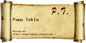 Papp Tekla névjegykártya
