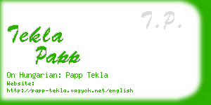 tekla papp business card